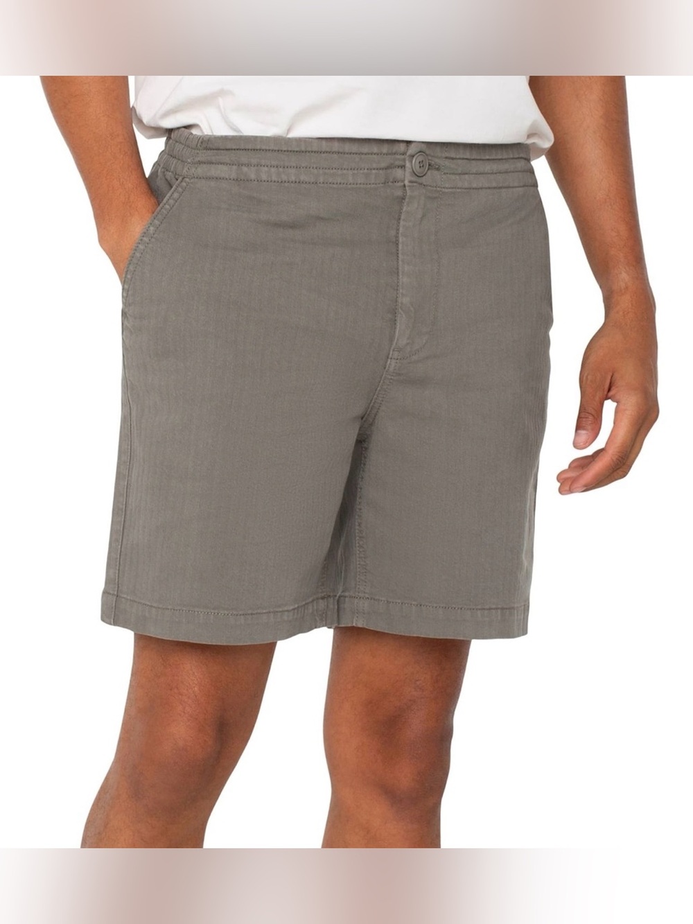 Liverpool Internal Drawstring 7" Trouser Short in Green